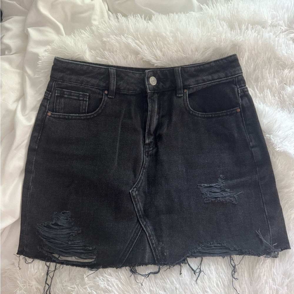 PacSun Black Jean Mini Skirt